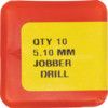 Jobber Drill, 5.1mm, Normal Helix, High Speed Steel, Black Oxide thumbnail-2