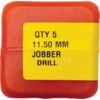 Jobber Drill, 11.5mm, Normal Helix, High Speed Steel, Black Oxide thumbnail-4