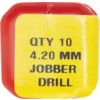 Jobber Drill, 4.2mm, Normal Helix, High Speed Steel, Bright thumbnail-3