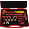 INSULATED VDE REVERSIBLE RATCHET SAFETY TOOL SET 1/2" SQ/DR 18-PCS thumbnail-1