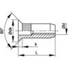 4-OCSH-40 BLIND CSK RIVET NUT OPEN SER. SHANK BZP (BX-250) thumbnail-1