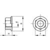 M5 Flanged Hex Nut, Bright Zinc Plated Grade 10 thumbnail-3