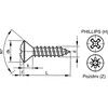 ST4.2x13mm POZI RSD CSK TAP SCREW BZP thumbnail-0