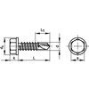 ST4.8x25mm SN SELF-DRILL HEX WASHER SCREW BZP thumbnail-1