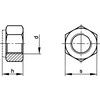 1/4" UNF Steel Locknut, Nylon Insert, Bright Zinc Plated, Grade 5 thumbnail-0