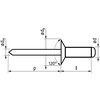 4.8x20mm OMNI CSK BLIND RIVET ALU BZP (BX-250) thumbnail-2