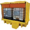 IBC Spill Pallet, 1140L Capacity, Polyethylene, 2080mm Overall Depth, 1350mm Overall Width, 2560mm Overall Height thumbnail-0