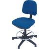 DRAUGHTSMANS CHAIR FIXED ROYAL BLUE FABRIC thumbnail-1