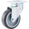 Light Duty, Castor, 75mm, Unbraked, Swivel, Top Plate, Rubber, Grey thumbnail-0