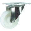 Castor, 100mm, Unbraked, Swivel, Top Plate, Nylon, White thumbnail-0