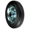 RUBBER TYRE PRESSED STEEL CTR 200mm-25mmB WHEEL thumbnail-1