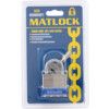 Keyed Padlock, Keyed Different, Steel, Silver, 40mm Width, Weatherproof thumbnail-2