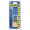 Keyed Padlock, Keyed Different, Brass, Gold, 40mm Width, Weatherproof thumbnail-2