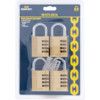 Combination Padlock, Brass, Bronze, 40mm Width, Weatherproof thumbnail-3