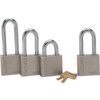 Keyed Padlock, Keyed Different, Hardened Steel, Silver, 50mm Width, Weatherproof thumbnail-0