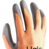 Cut Resistant Gloves, 13 Gauge Cut B, Size 6, Grey & Orange, Nylon-PU Palm, EN388: 2016 thumbnail-4