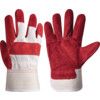 Rigger Gloves, Red/White, Leather Coating, Fleece Liner, Size 10 thumbnail-0