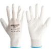 Tufflite Mechanical Hazard Gloves, White, Nylon Liner, Polyurethane Coating, EN388: 2016, 4, 1, 4, 1, X, Size 10 thumbnail-0