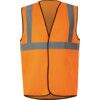 Hi-Vis Vest, Orange, 3XL, Hook & Loop Closure, Polyester thumbnail-0