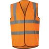 Hi-Vis Vest, Orange, 4XL, Hook & Loop Closure, Polyester thumbnail-0