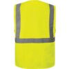 Hi-Vis Vest, Yellow, 4XL, Zipper Closure, Polyester thumbnail-1