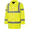 Hi-Vis Waterproof Jacket, 3XL, Yellow, Polyester, EN20471 thumbnail-0