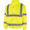 Hi-Vis Bomber Jacket, Medium, Yellow, Polyester, EN20471 thumbnail-0