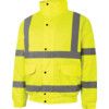 Hi-Vis Rip-Stop Bomber Jacket, 3XL, Yellow, Polyester, EN20471 thumbnail-0