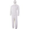 Disposable Chemical Protective Coverall, 3XL, Type 5/6, White, Tyvek 200, Zipper Closure thumbnail-0