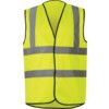 Hi-Vis Waistcoat, Unisex, Yellow, Polyester, Hook & Loop Closure, 3XL thumbnail-0