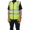 Hi-Vis Body Warmer, Unisex, Orange, Cotton/Polyester, Zipper Closure, L thumbnail-0