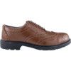 Unisex Composite Brogue Safety Shoes, Size 6, Brown, Leather Upper, Composite Toe Cap, S3, EN ISO 20345:2011 thumbnail-1