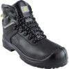 Waterproof Safety Boots, Size, 4, Black, Leather Upper, Steel Toe Cap thumbnail-0