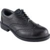 Safety Shoes, Unisex, Black, Leather Upper, Composite Toe Cap, S3, SRC, Size 10 thumbnail-0