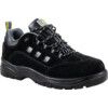 Unisex Safety Trainers, Size 8, Black, Suede Leather Upper, Steel Toe Cap, S1P, EN ISO 20345:2011 thumbnail-0