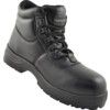 Unisex Safety Boots Size 12, Black, Leather, Composite Toe Cap thumbnail-0