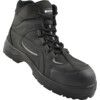 Unisex Safety Boots Size 7, Black, Leather, Steel Toe Cap thumbnail-0