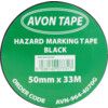 Adhesive, Hazard Tape, PVC, Black, 50mm x 33m thumbnail-3