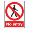 No Entry Vinyl Sign 148mm x 210mm thumbnail-0