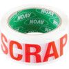 'Scrap' Adhesive Safety Tape, Vinyl, White, 50mm x 66m thumbnail-2