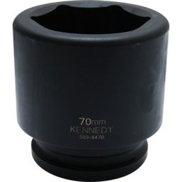 1-1/2" Drive Impact Socket, Standard Length 6-Point - Metric thumbnail-0