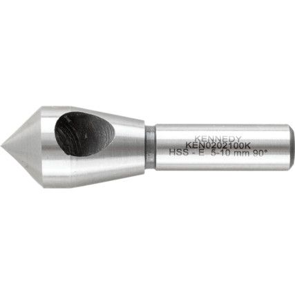 90°, Countersink, 5.0 - 10.0mm, Straight Shank, 1 fl, Cobalt High Speed Steel