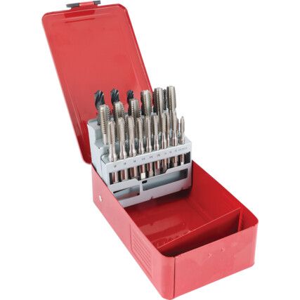 BSW Drill & Tap Set, BSW, 3/16in. - 1/2in, Set of 24