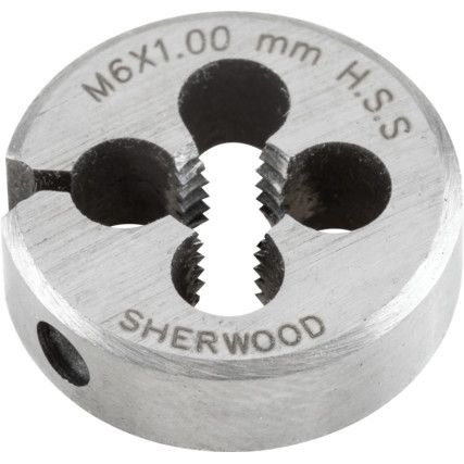 Metric Coarse, Threading Die, M6 x 1, High Speed Steel, Right Hand