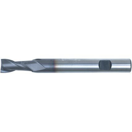 03, Long Series, Slot Drill, 12mm, 2 fl, Weldon Flat, Cobalt High Speed Steel, TiCN