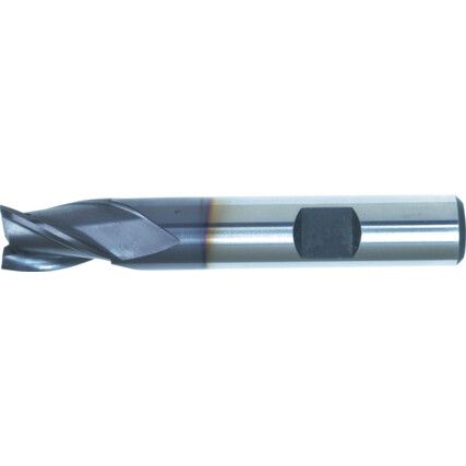 5, Short Series, Slot Drill, 3mm, 3 fl, Weldon Flat, Cobalt High Speed Steel, TiAlN