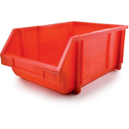 Storage Bins, Plastic, Red, 280x425x184mm