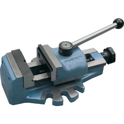 Drill Press Vice, 100mm, Bolt Mount, Fixed Base, Cast Iron