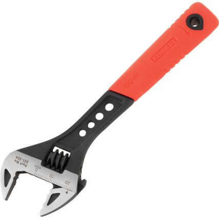 Adjustable Spanner, Steel, 6in./150mm Length, 25mm Jaw Capacity