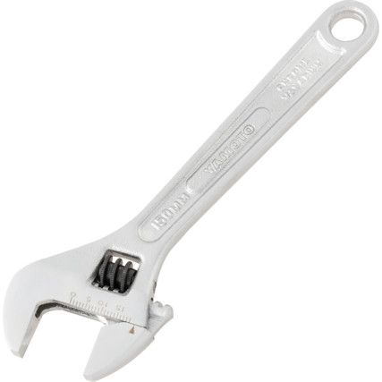 Adjustable Spanner, Chrome Vanadium Steel, 6in./150mm Length, 20mm Jaw Capacity